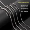 Trendy Interlocking Square Pearl Stainless Steel Men's Necklace - Hip Hop Titanium Jewelry