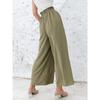 YYFS Women's Fashion Casual Solid Color Print High Waist Trousers Pants & Capris