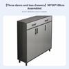 3-Door Entryway Sideboard with Drawers Modern Design Footwear Organizer Large Capacity Wide Countertop for Homeowners, Hallway