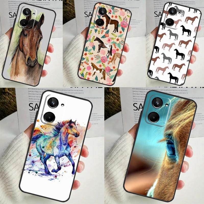 Рисунок лошади пони для Realme GT Neo 5 GT5 9 10 11 12 Pro Plus C30 C31 C33 C35 C25s C21Y C51 C55 C67 C53 чехол