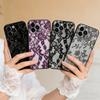Sexy Lace Print Phone Case for iPhone 17 16e 16 15 14 13 12 11 Pro Max Mini X XR XSMax 8 7 6S Air Plus Soft Silicone Back Cover