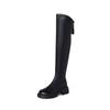 Fashion Women Over The Knee Boots Round Head 2024 High Quality Back Zipper Solid Color  Thick with Outdoors Wear Resistant Women's Boots