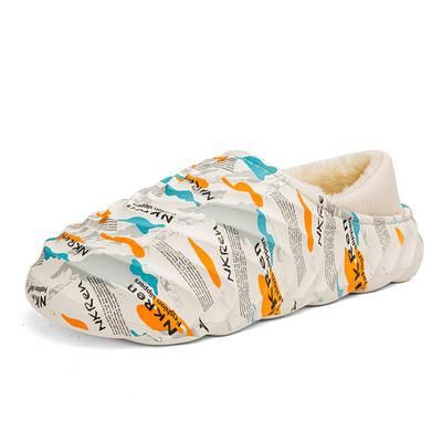 Модные тапочки для мужчин, водонепроницаемые домашние тапочки, закрывающие пятку, женская домашняя обувь для пар, износостойкая обувь для мужчин с толстой подошвой