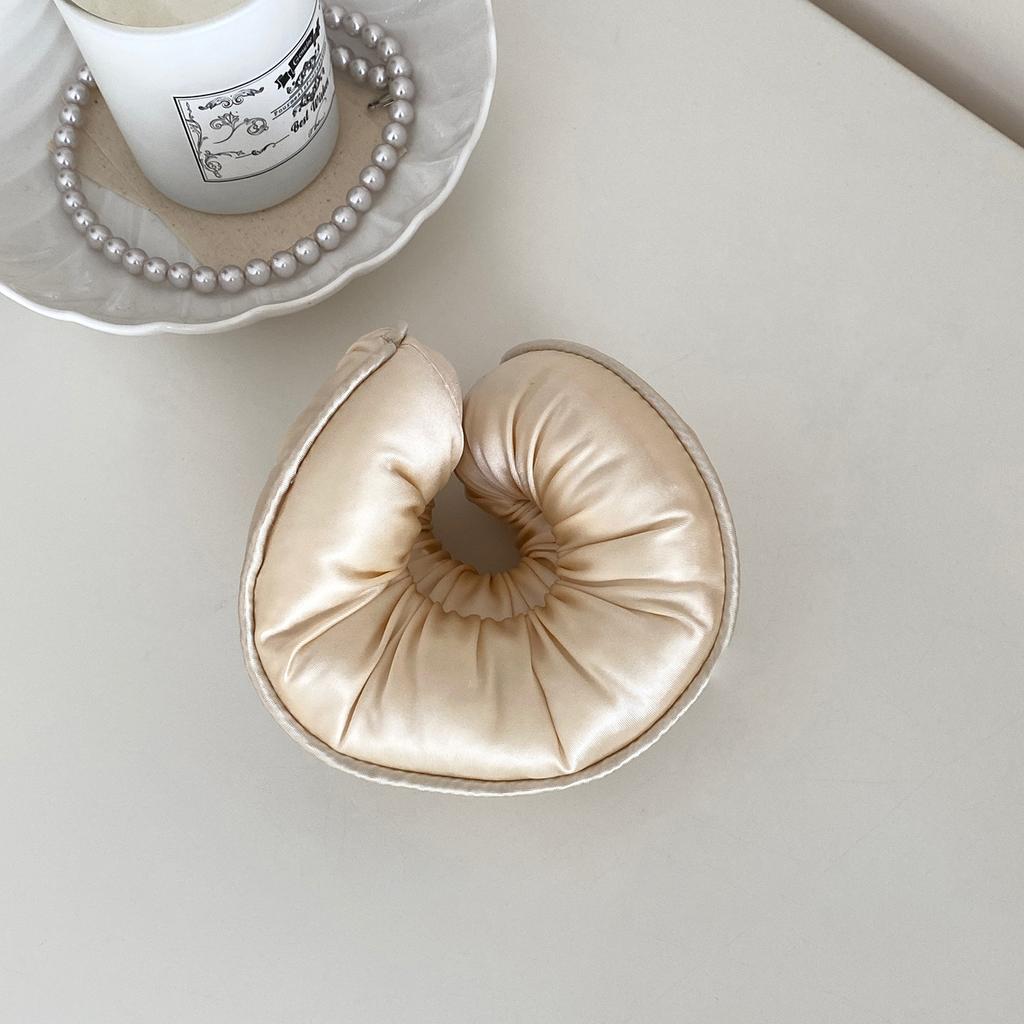 Губка Сон Эластичная резинка для волос Хрустики для волос для женщин Аксессуары для волос Девушки Мягкий однотонный сатин Наполненный хлопком Большие резинки