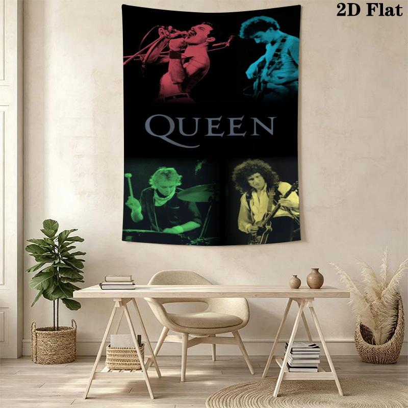Freddie Mercury Iconic Performance Tapestry Wallmounted Fashion Print Wall Covering Decoration Christmas Gift Atmospheric Background Cloth