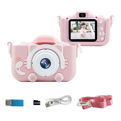 Детская цифровая камера 20mp 1080p HD видеокамера милая камера для селфи с картой 32 ГБ для девочек и мальчиков возраст 3-10 лет подарок