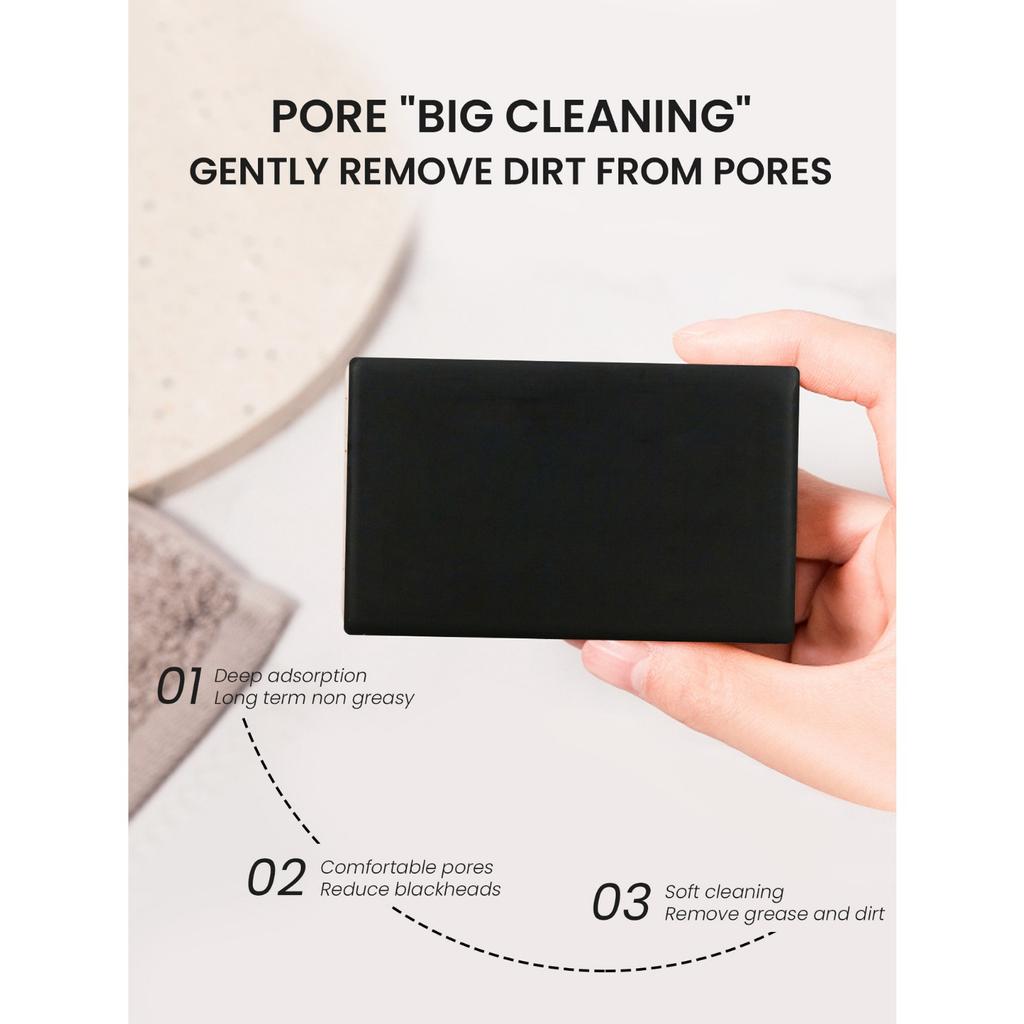 Bamboo Charcoal Black Soap Handmade Soap Bath Soap Body Cleansing Bath Soap