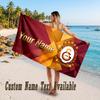 Galatasaray FC Design Beach Towel Custom Text Large Towel for Beach Vacation