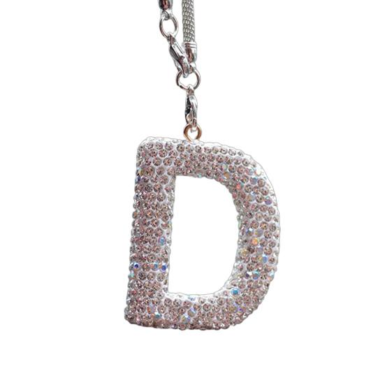 Блестящая подвеска в виде буквы автомобиля, подвеска в виде буквы из искусственного кристалла, подвесное зеркало заднего вида для автомобиля, украшение в виде алфавита со стразами для автомобильного дерева, аксессуар