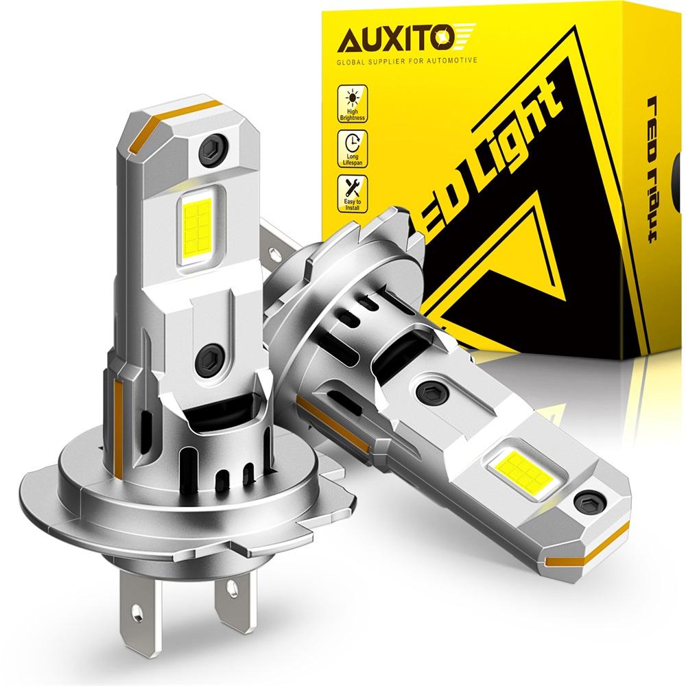 AUXITO 2Pcs Turbo Car H7 LED Headlight Lights 1:1 Mini Size 60W Car Lights Auto Head Lamp Wireless H7 Turbo Led 12V 6500K Car LED Bulb Bulbs 7