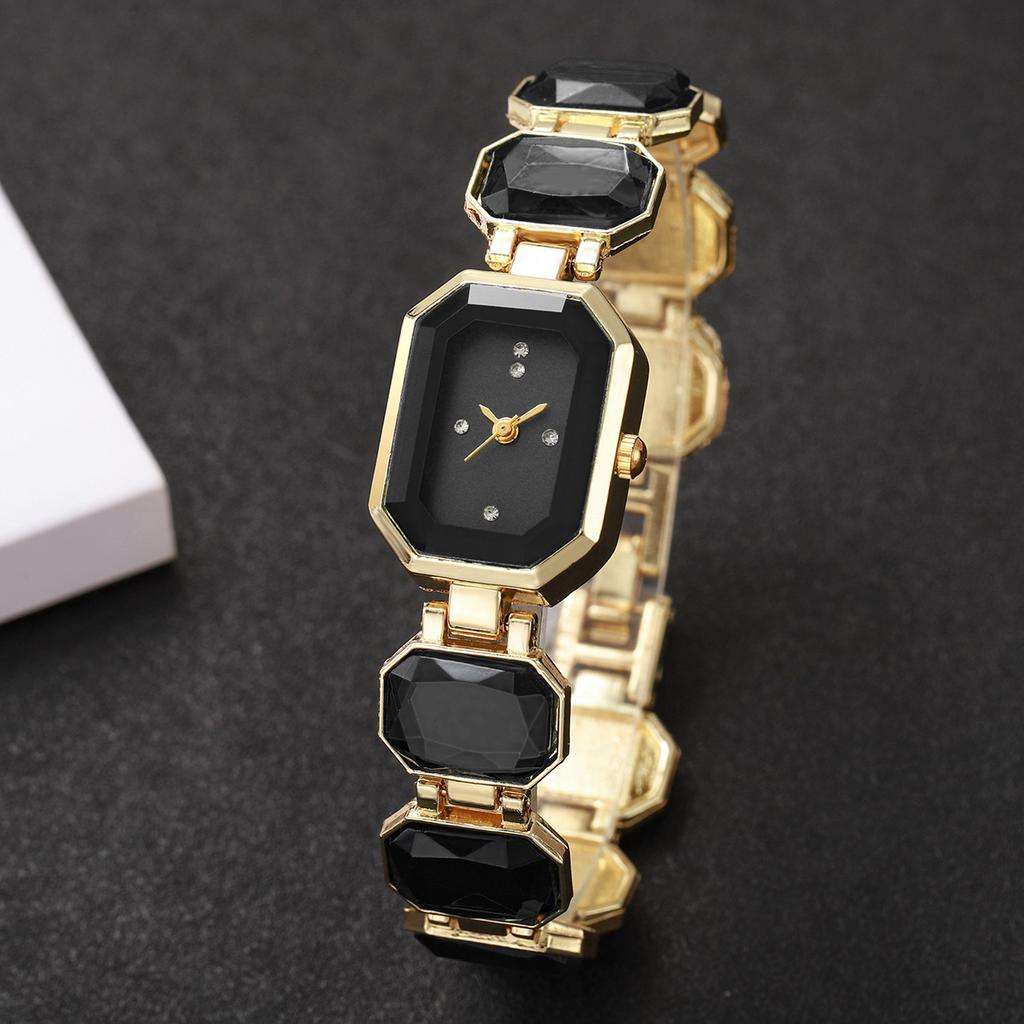 5 цветов Женские часы Модные квадратные циферблат Элегантные винтажные Трендовые кварцевые часы (Коробка в комплект не входит)