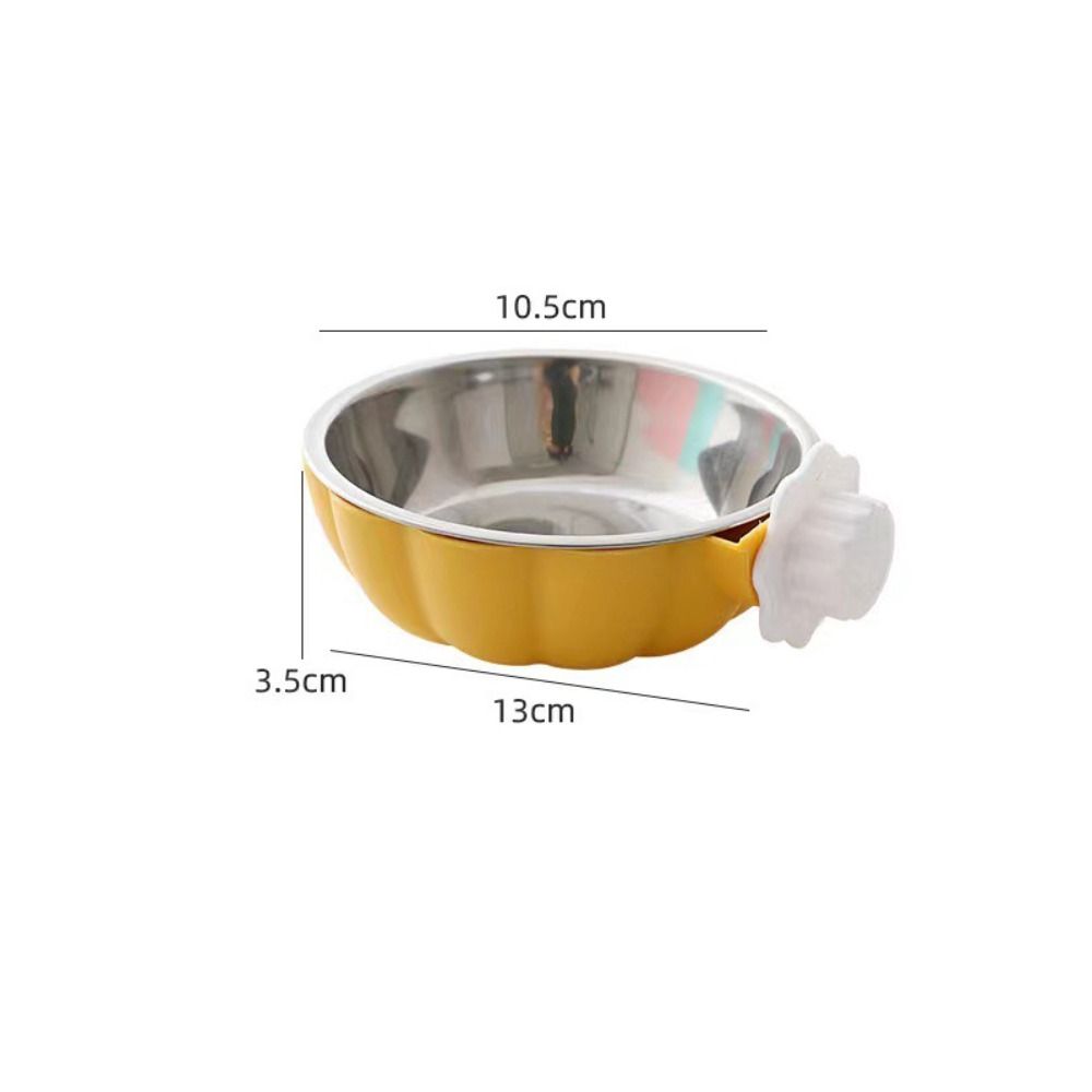 Stainless Steel Pet Cage Bowl Hanging Design Pet Food Basin Detachable Pet Feeding Bowl Cat Dog