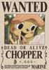 ONE PIECE Official Wanted Poster Wall Made In 42cm X Chopper Sticker, Japan, 29.7cm (op-446 1000)