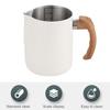 600ML/1000ML Latte Art Cup Stainless Steel Latte Jug Thickened Espresso Milk Frothing Cup with Handle for Home
