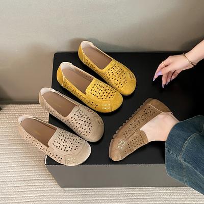 Повседневные универсальные туфли-лодочки женские весна 2025 взрыв однопедальные туфли Boken для бабушки плоские Мэри Джейн туфли-дуду