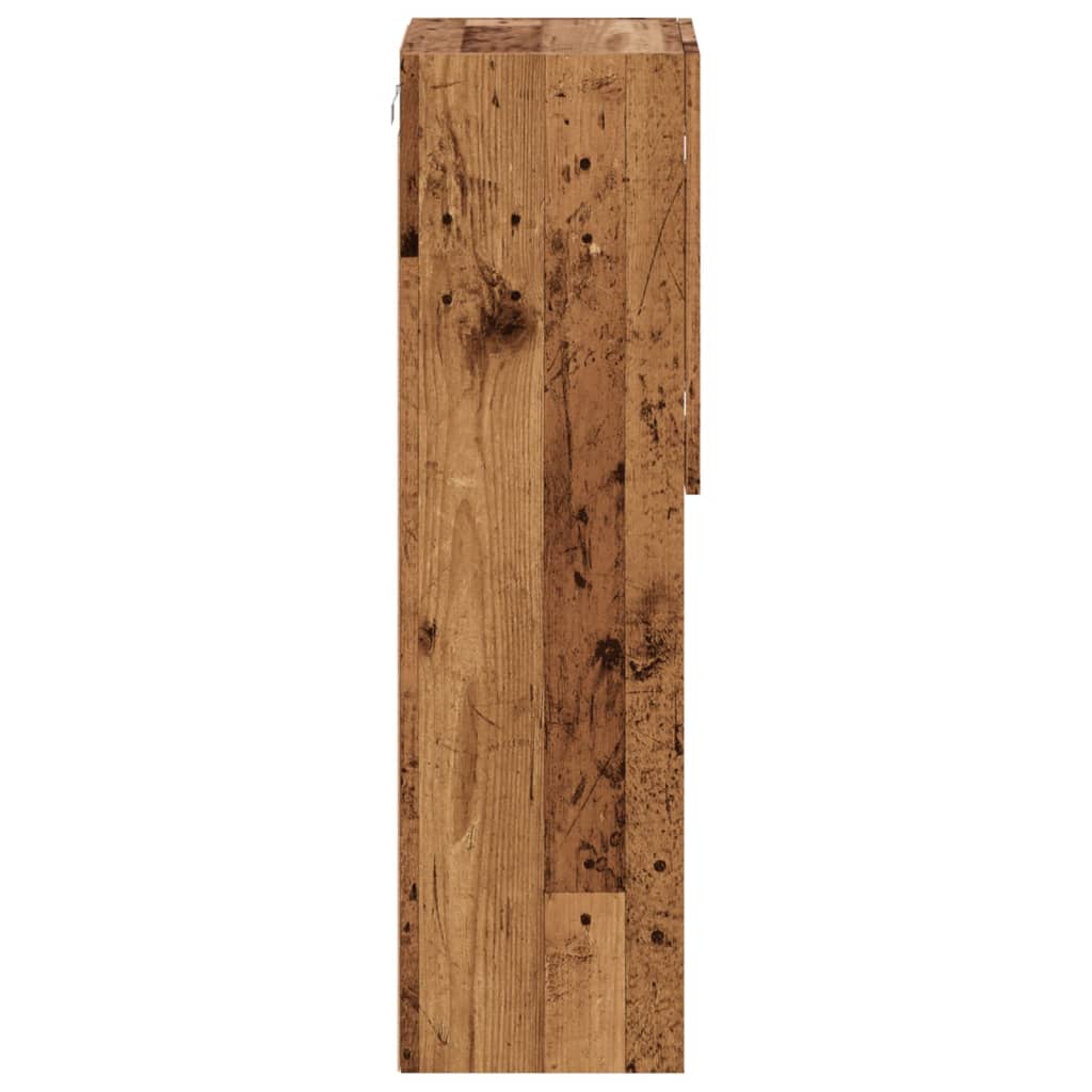 TV Cabinet with LED Lights Rustic Wood Look 12 x 11.8 x 40.2 in (30.5 x 30 x 102 cm)