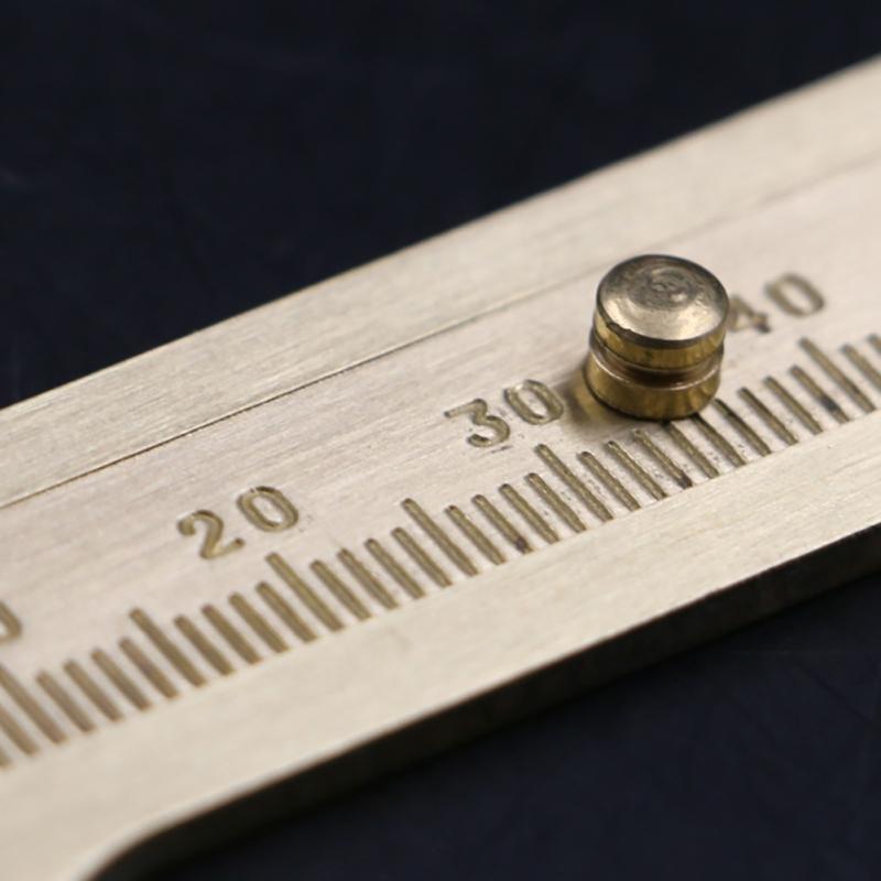 Портативный измерительный инструмент 100 мм, мини-твердая латунная скользящая линейка, шкала, золотой штангенциркуль с нониусом