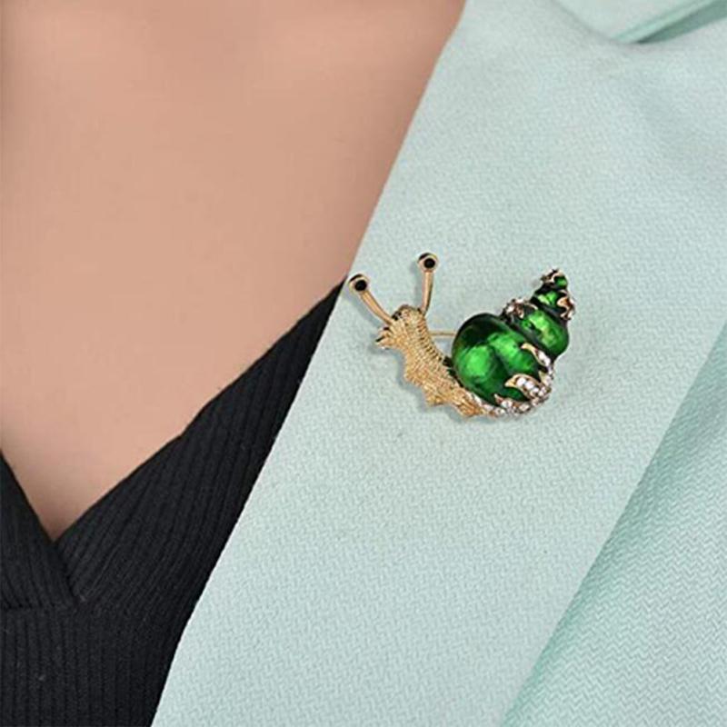 RUI RUI YU Женская брошь из сплава, брошь в форме улитки с бриллиантами