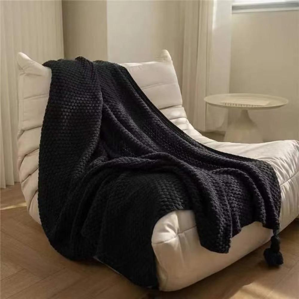 Handmade Nap Blanket with Tassel Throw Blanket Fashion Sofa Blanket  Bed