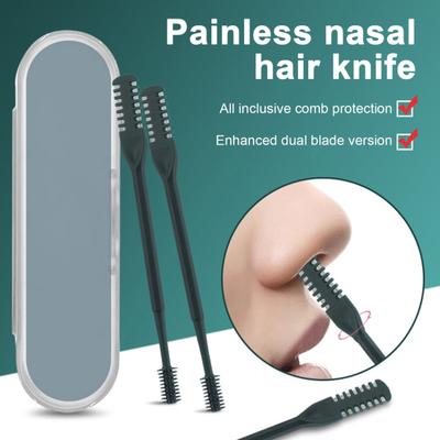 1/2/3/5/12/24 шт. Двусторонняя машинка для стрижки волос в носу, острое лезвие, вращающийся на 360 градусов триммер для удаления волос в носу, для мужчин и женщин, ручные инструменты для стрижки волос в носу