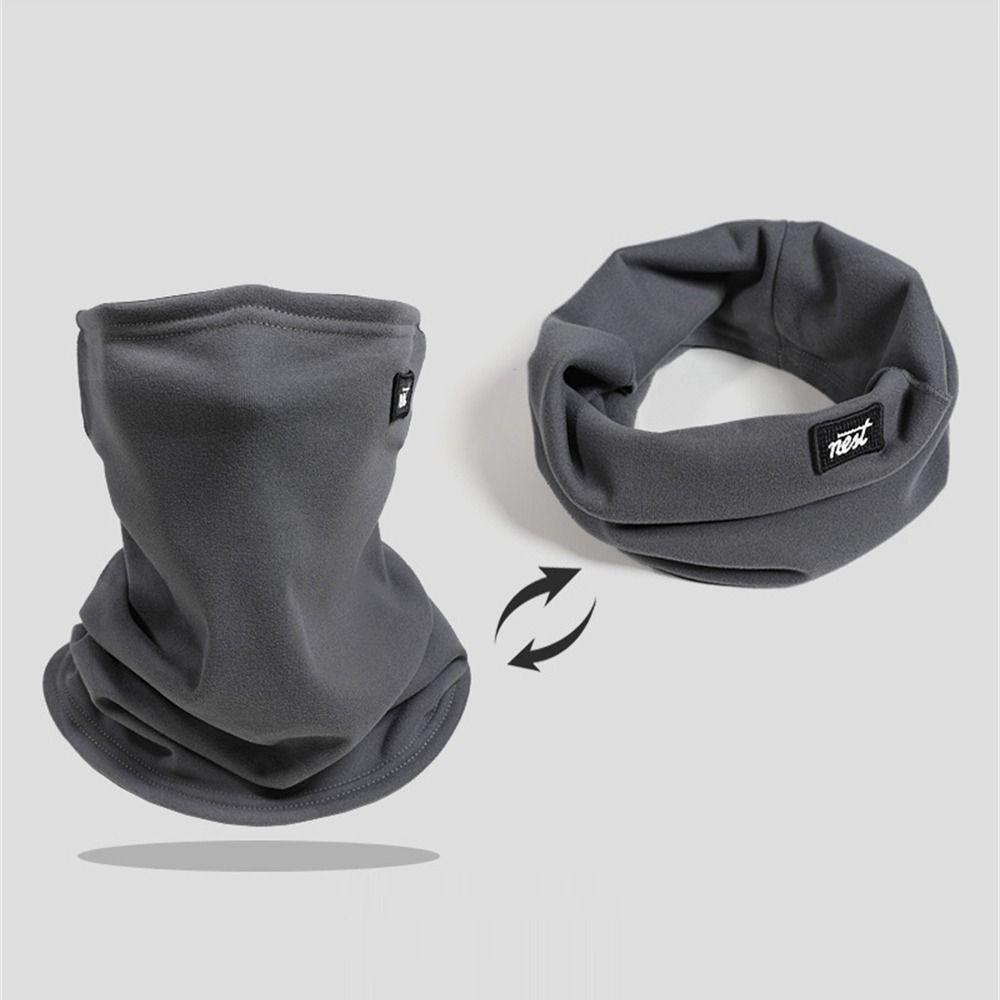 Solid Color Neck Gaiter Fleece Half Face Mask Fashion Ski Tube Scarf Men & Women