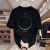 Мужская футболка с коротким рукавом Хлопок Повседневная Топ Модный Бренд Свободная Универсальная С круглым вырезом Футболка с полурукавом