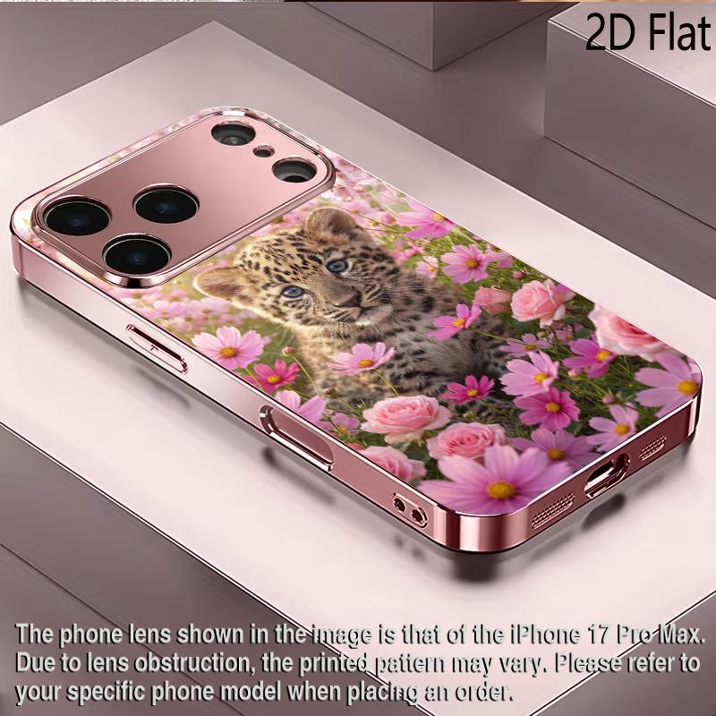 OralLeo 2DПлоский Для iPhone17 18 16 15 14 13 12 11 Pro Max XS XR 8 7Plus Чехол для телефона Ударопрочный Защитная задняя крышка