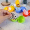 16PCS Colorful Easter Surprise Eggs Cartoon Colorful Plastic Eggs Stuffed Bunny Dolls  Easter Party