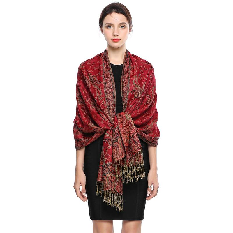 Luxury Brand Autumn Cashmere Jersey Shawl Womens Scarf Warm Winter Scarf Design Printed Womens Muslim Cotton Shawl Scarf