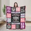 Happy 50th Birthday Super Soft Blankets For Outdoor  Fashion Throw Blanket Winter Plane Travel Flannel Bedspread
