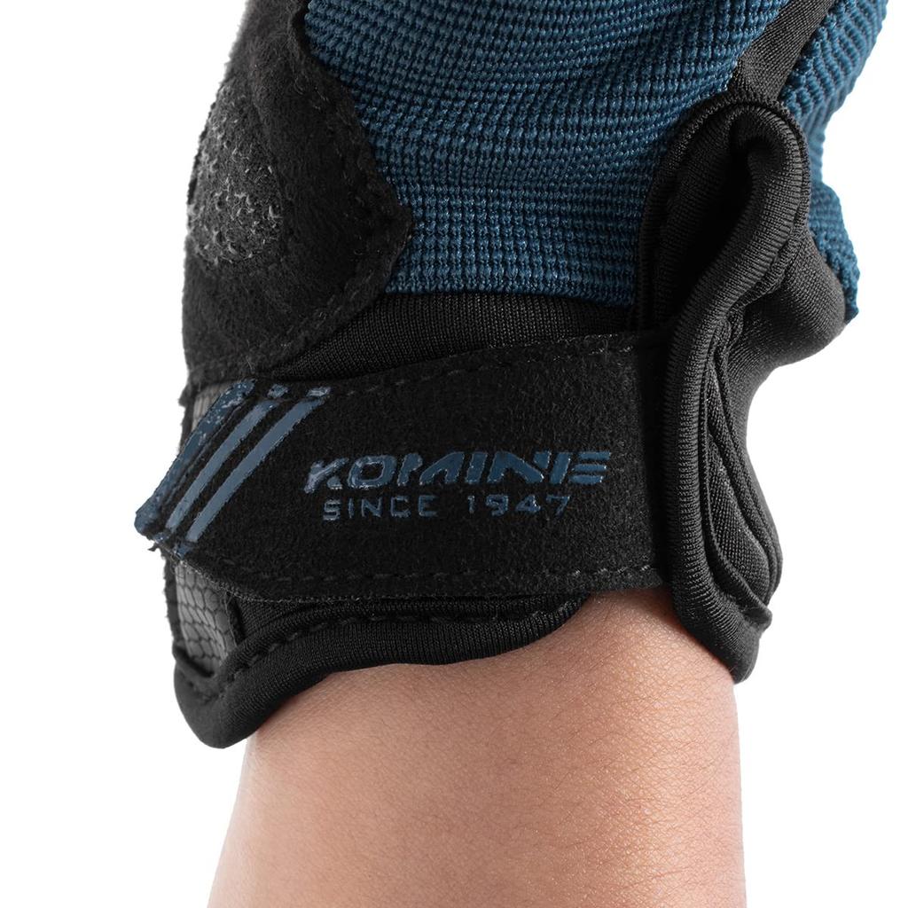 KOMINE Protective Mesh Gloves Brave Black Dark Gray L for Motorcycles GK-1833