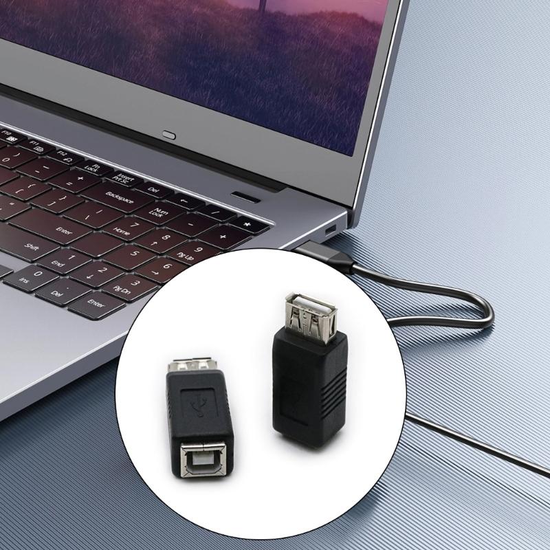 USB2.0 A to B Converter 2Pack USB2.0 Type A Female to Type B Female Adapter Compatible for Computer Hard Drive