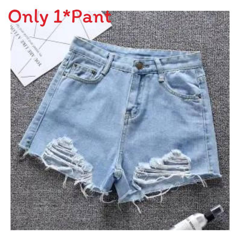 Denim High Waist Shorts With Ripped Fringe For Urban Style And Casual Summer Wear