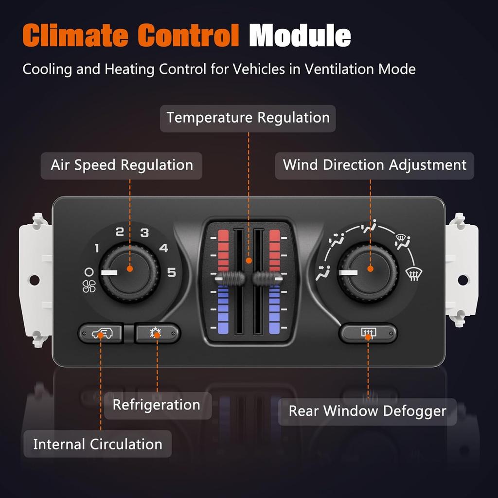 599-210XD Climate Control Module AC Heater Control Panel Fit for 2003-2007 Chevy GMC Cadillac Isuzu Saab Vehicle - Silverado Sierra 1500 2500 3500