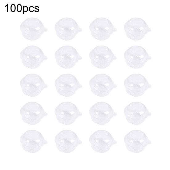 100Pcs Cupcake Box Plastic Clear Cupcake Container with Secure Flip-Top Seal Easy Open Close Stackable Dessert Holder