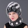 Оптовая продажа Новые Высококачественные Аксессуары из Меха Кролика Рекс Осенне-Зимний Женский Универсальный Теплый Набор из Шапки и Шарфа