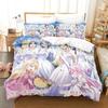 In Another World with My Smartphone Printed Bed Set Duvet Cover Pillowcase Bedding Set Linen Sheet Quilt Cover Full Queen Size