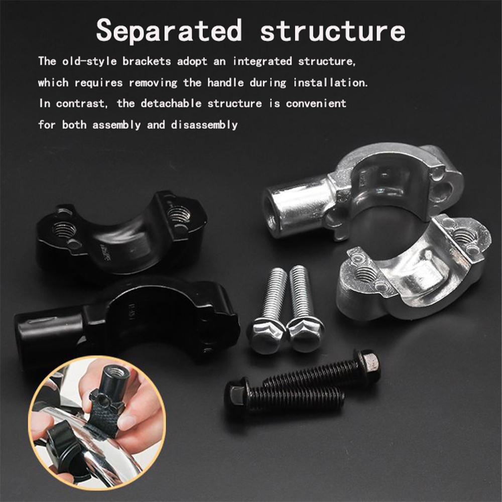 Motorcycle Mirror Mount 1PC M8 M10 22mm 25mm Modification Rearview Mirror Seat Moto Mirror Bracket Adapter Handlebar Bracket