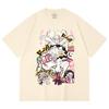 230 г/м² 100% хлопок Цельный V23 Принт Luffy Gear Унисекс Тяжелая хлопковая футболка
