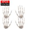 6/1PCS Halloween Decoration Props Halloween Decoration Realistic Life Size Skeleton Hands Plastic Human Hand Bone Plastic Hands