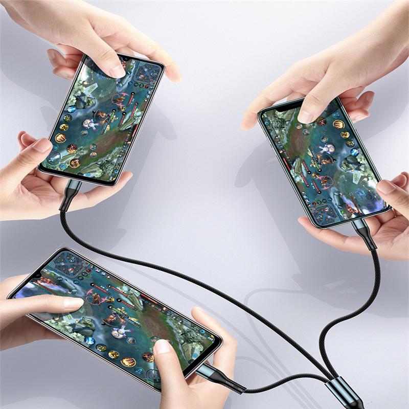 3 в 1, 120 Вт, 6A, кабель для сверхбыстрой зарядки типа C для iPhone 14, 13, 12, 11 X Pro Max, зарядное устройство Micro USB Type-C, кабель USBC для передачи данных