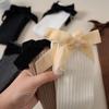 Cotton Blend Knee High Socks Knit Texture Ribbed Knit Socks Children's Stockings  For Daily Wear