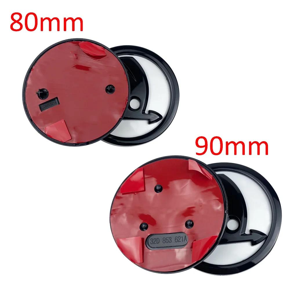 Car Sticker 2Pcs 80mm 90mm Emblem For Skoda Fabia 1 2 Octavia a7 RS Superb Rapid Yeti Karoq Vision Car Head Front Rear Boot Tail