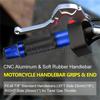 7/8-дюймовые ручки для мотоцикла с торцевой крышкой, гоночный мотоцикл с ЧПУ, алюминиевые и резиновые ручки для мотоцикла, ручки для мотоцикла