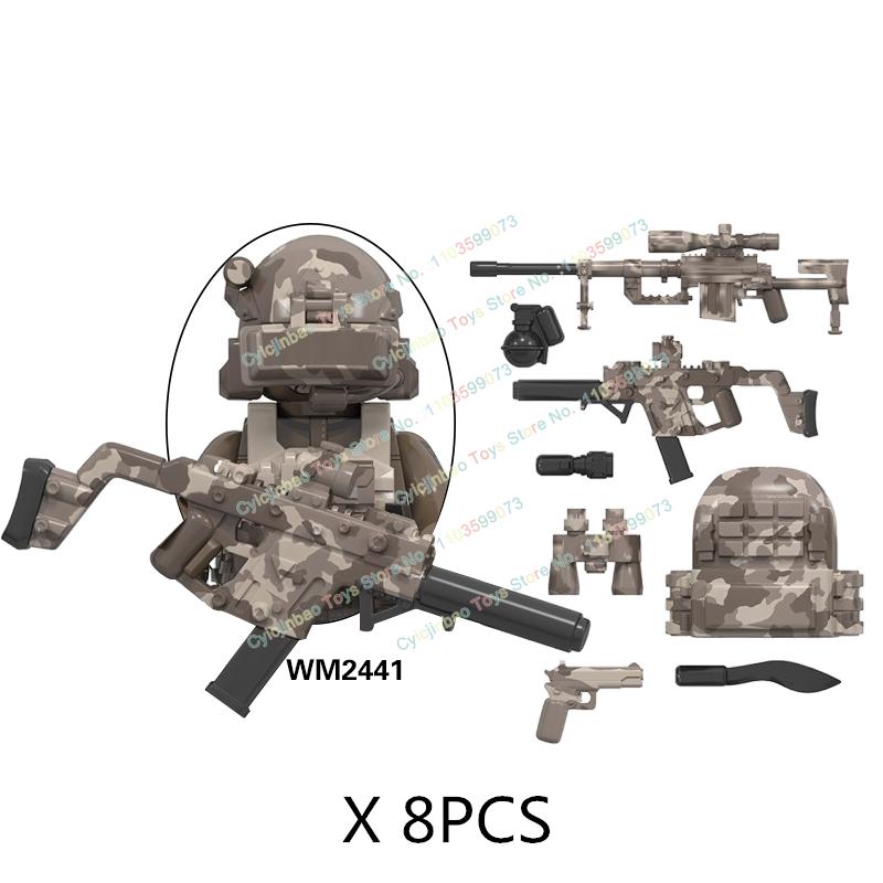 Мини-фигурки спецназа Морские котики Современные солдаты KSK SSO Строительные блоки Игрушки для детей WM6147