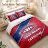 Постельное белье с индивидуальным именем, 3 предмета, принт Montreal Canadiens, пододеяльник + 2 наволочки, мягкий декор для кровати