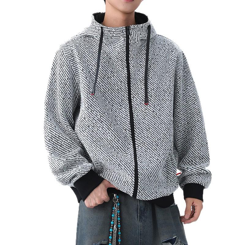 Men's 2025 Spring/Autumn Trendy Versatile Plus-Size Korean Style Hooded Jacket
