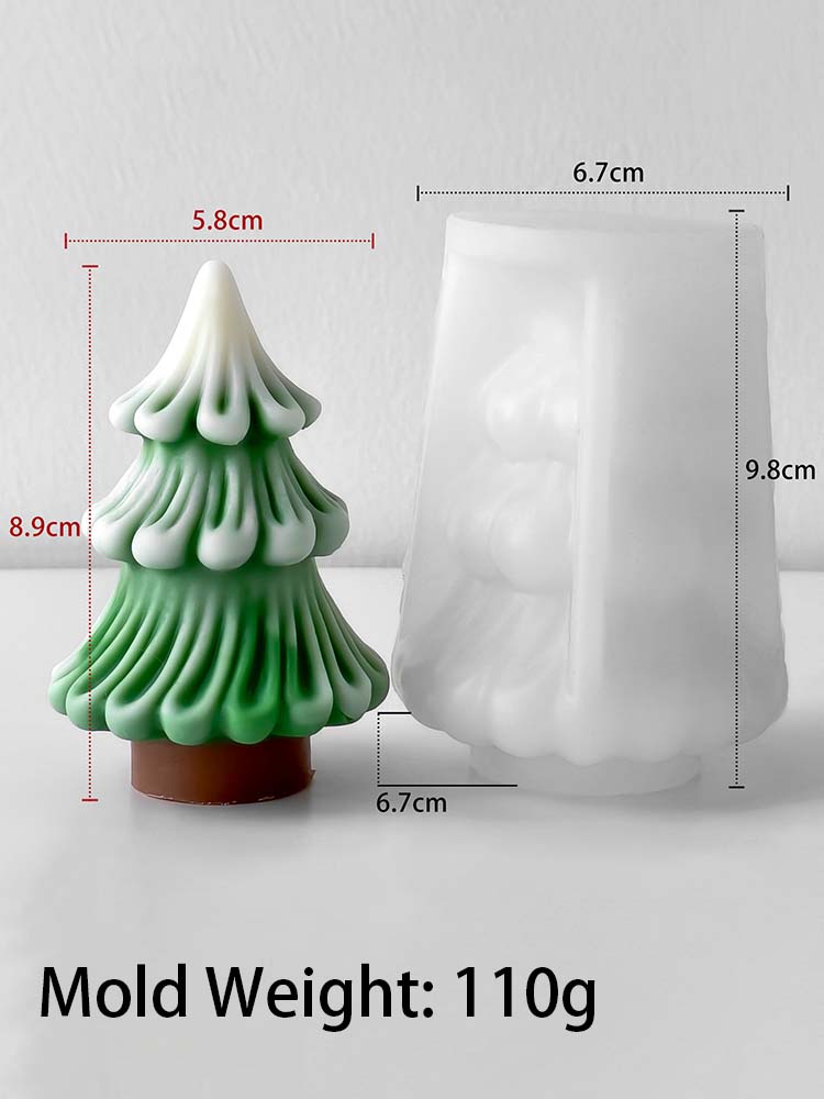 3D Силиконовая форма для свечи "Рождественская елка" DIY Рождественские украшения Поделки Подарки Изготовление Ароматерапевтическое Мыло Гипс Смола Формы Домашнее Рождественское Украшение