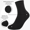 5-Pair Pack: All-Season Solid-Color Cotton Mid-Calf Socks Grey