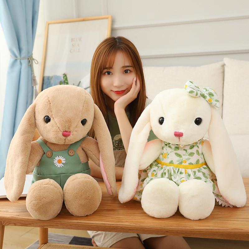 Wear Clothes Rabbit Stuffed Animal Toy Plush Doll Kids Birthday Gift Decoration